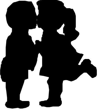 Трафарет мальчика и девочки