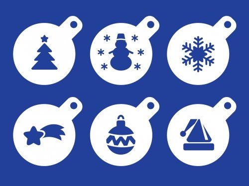 Новогодние трафареты для кофе