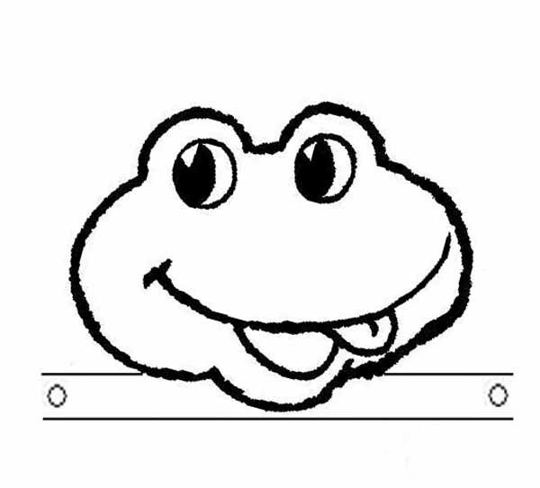 Раскраска маска лягушка для детей