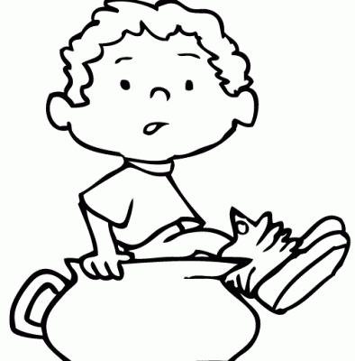 Горшок раскраска для детей