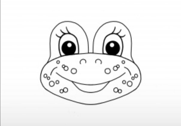Маска лягушки раскраска