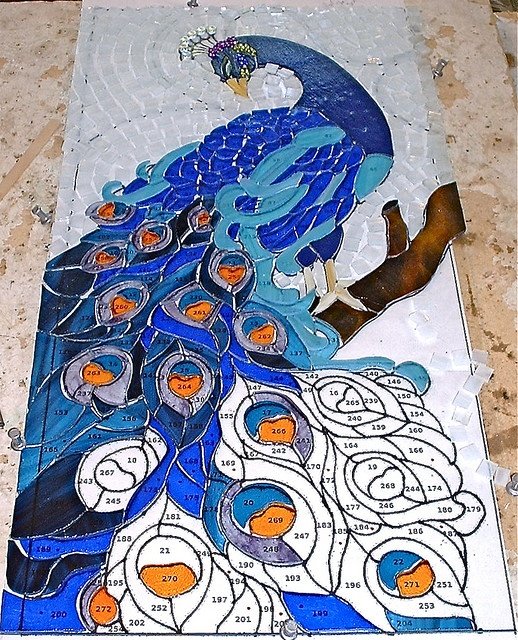 Витраж Павлины