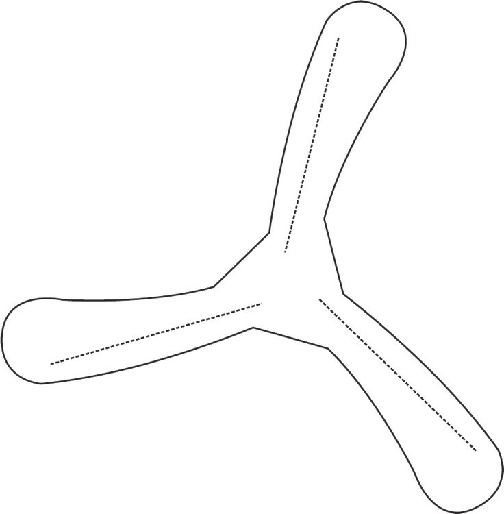 Трафарет бумеранга