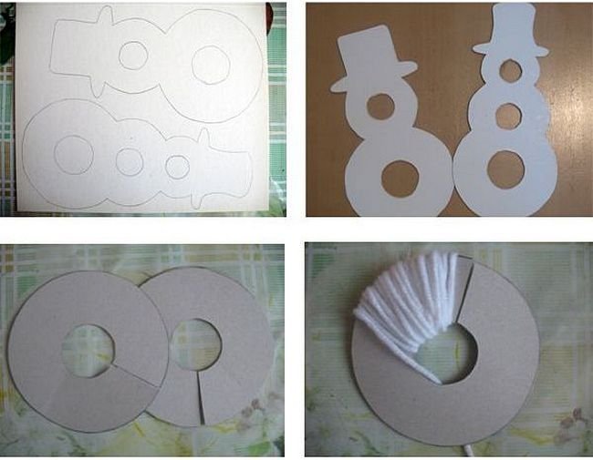 Помпон из картона