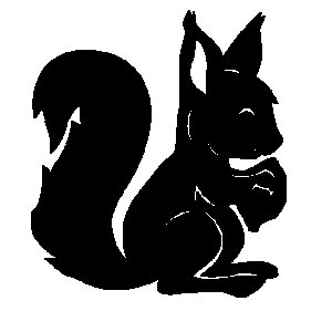 Трафарет белки для вырезания