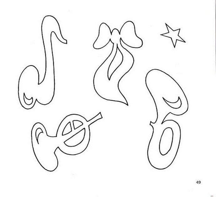 Вытынанки музыкальные инструменты новогодние на окнах