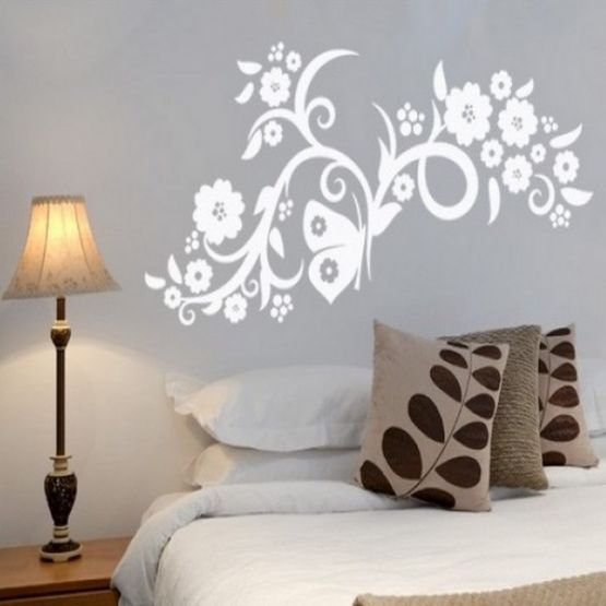 Трафарет цветов на стену под покраску