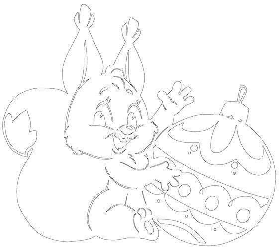 Вытынанки Белочка