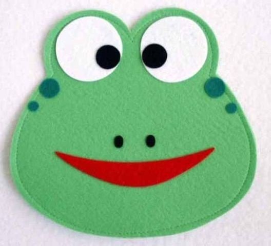 Маска лягушонка из фетра