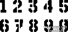 Трафарет "цифры"