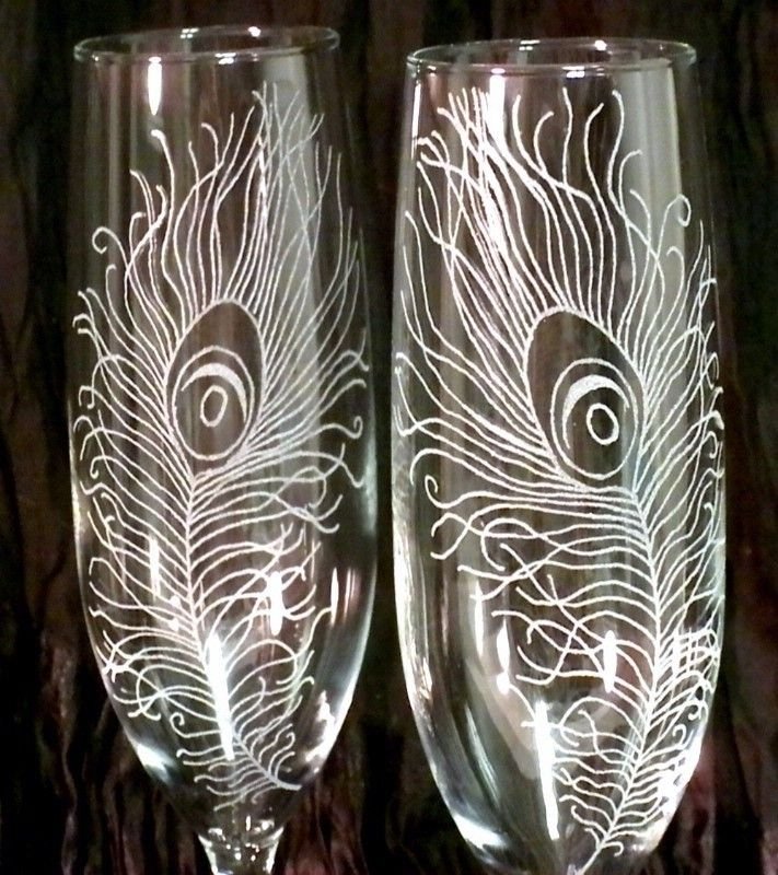 Роспись бокалов контуром по стеклу