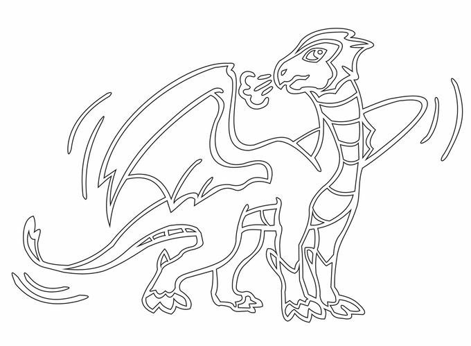 Вытынанка дракон