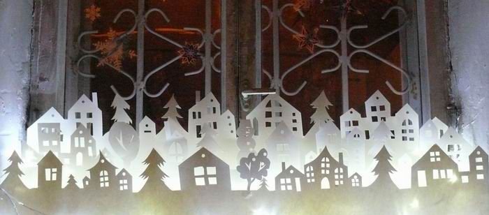 Новогодние домики на подоконник с подсветкой