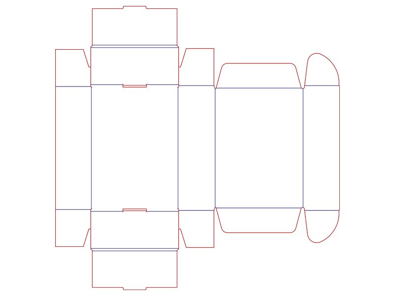 Чертеж самосборной коробки