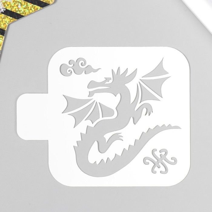 Трафареты зеленого дракона