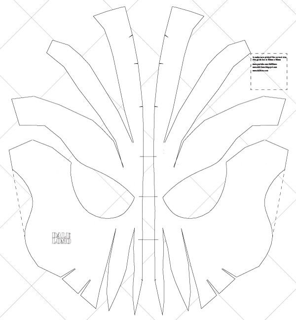 Развёртка маски человека паука Pepakura