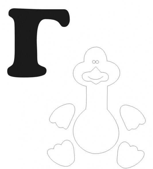 Буквы из фетра выкройки