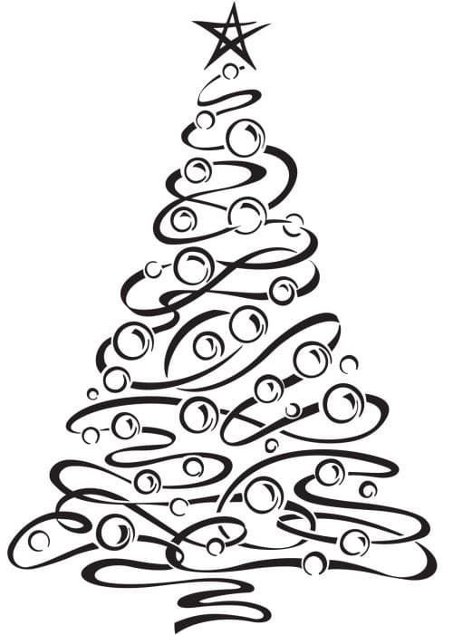 Елочка из линий