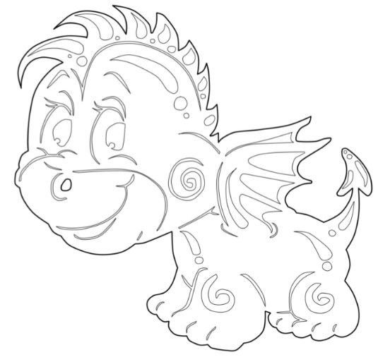 Трафарет дракона