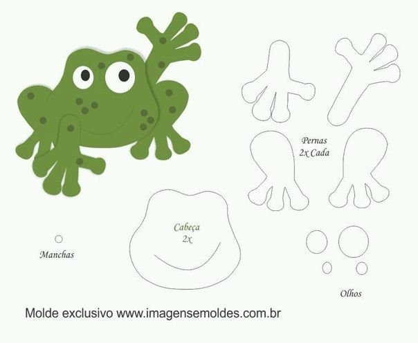 Лягушонок из фетра выкройка