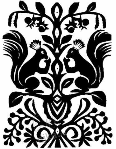 Растительный орнамент с животными
