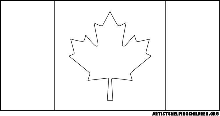 Флаг Канады контур