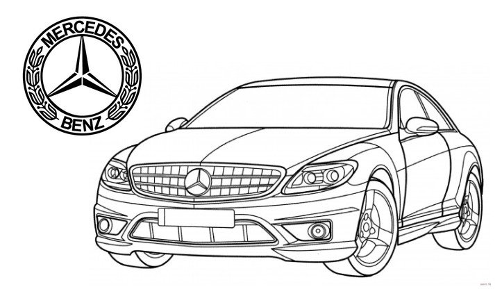 Раскраска Мерседес е63 АМГ