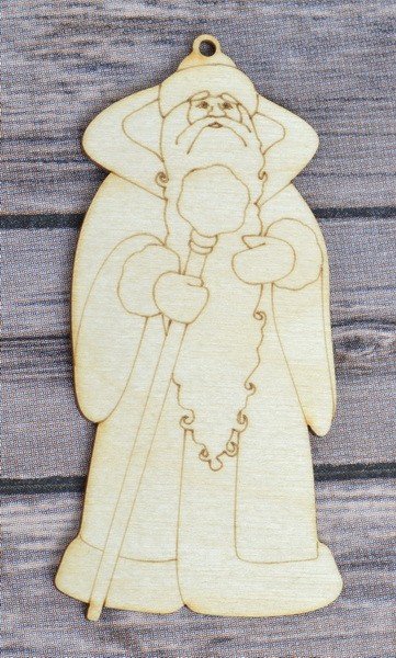 Фигурка Деда Мороза из фанеры