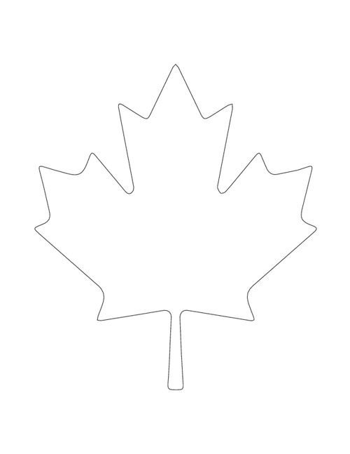 Кленовый лист трафарет для вырезания