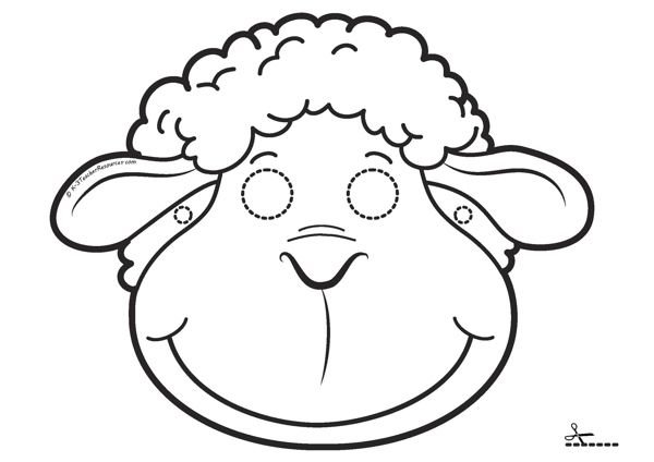 Маска овечки для детей