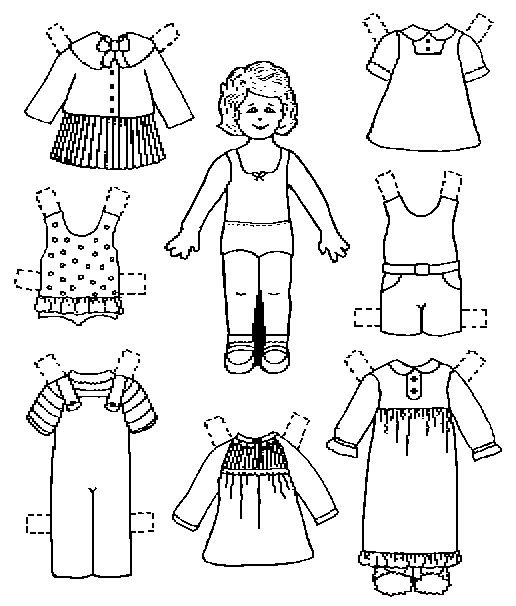 Кукла трафарет для одежды