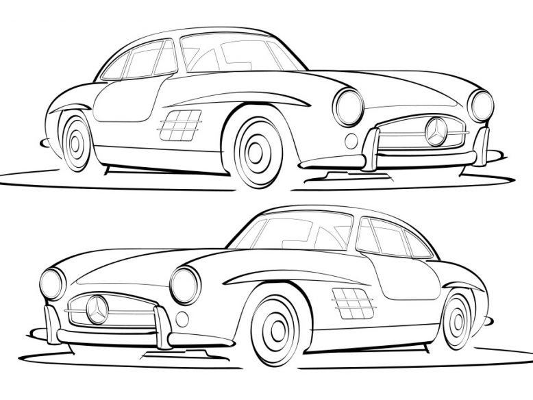 Mercedes 300sl гоночный