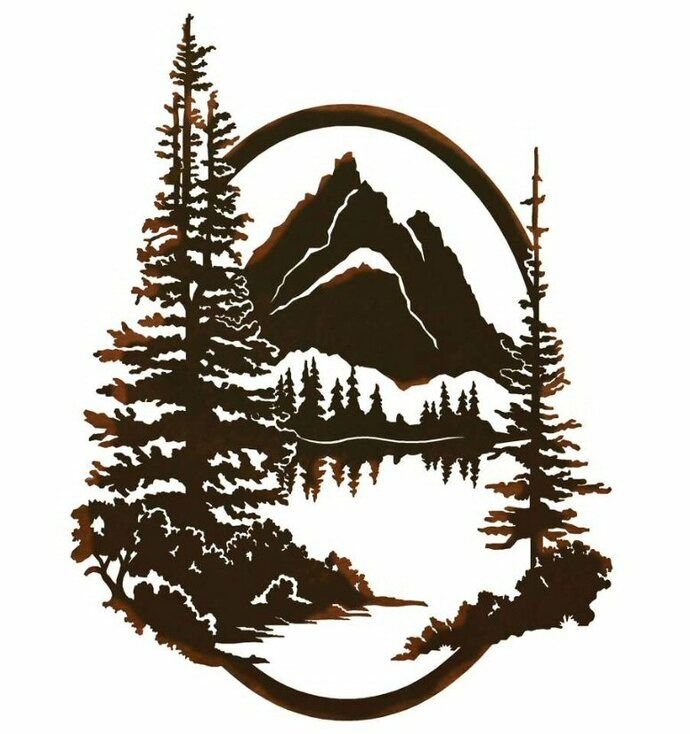 Силуэтный пейзаж