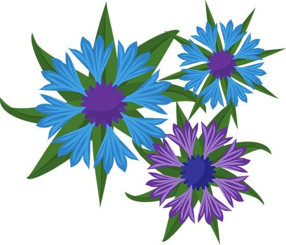 Трафарет василька
