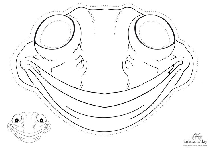 Голова лягушки раскраска