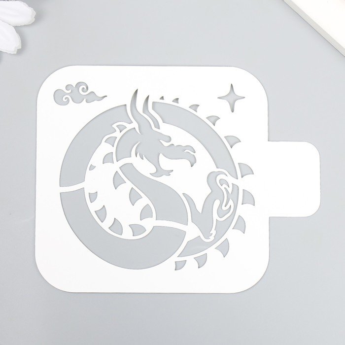 Дракон трафарет для рисования