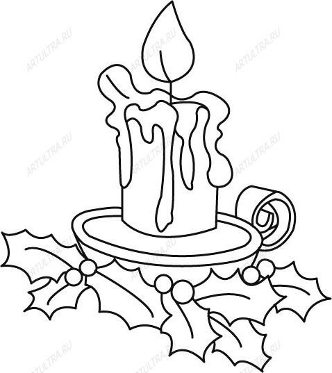 Новогодний натюрморт раскраска