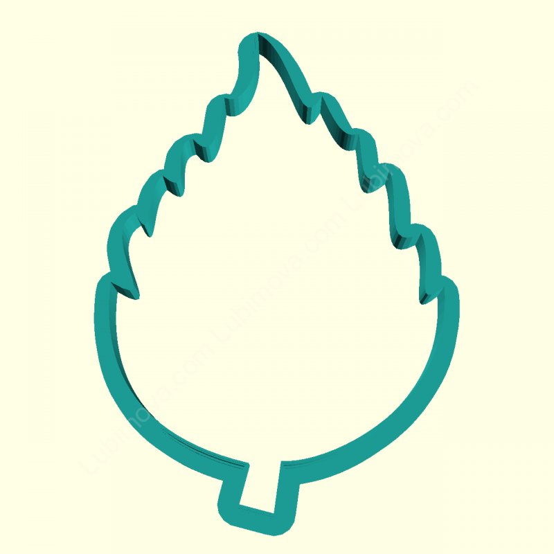 Вырубка листик для пряника