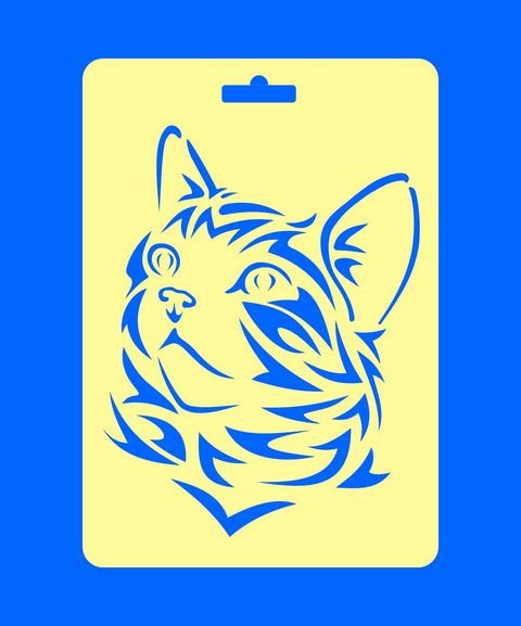 Рыжий кот трафарет