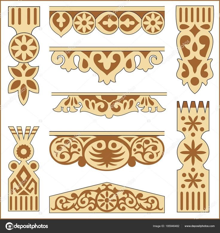 Наличники домовая пропильная резьба вектор