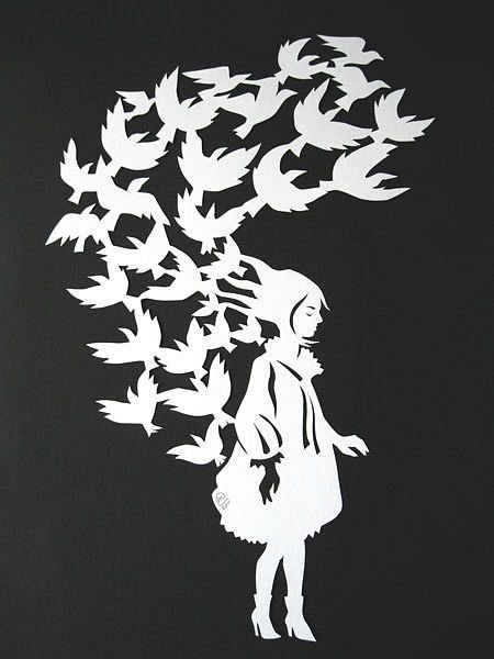 Вырезать из бумаги силуэты