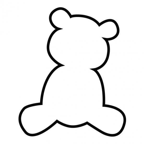 Мишка трафарет для вырезания