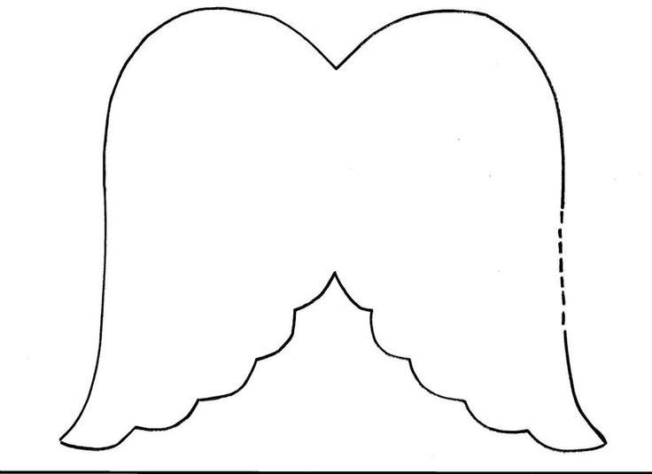 Крылья ангела трафарет