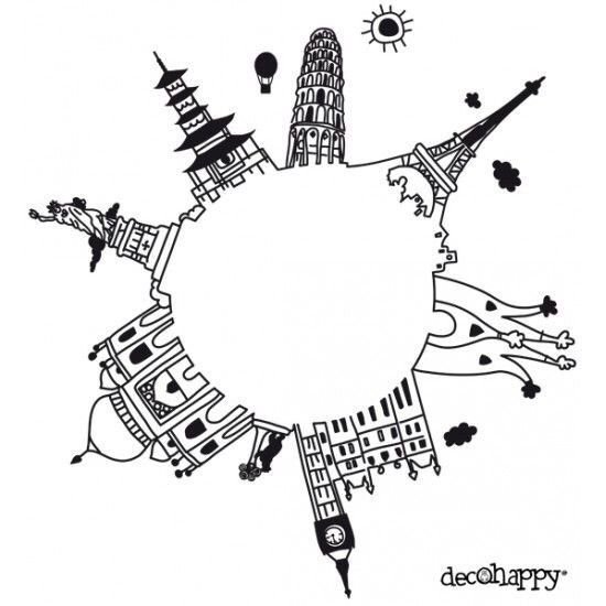 Плакат о путешествиях чб