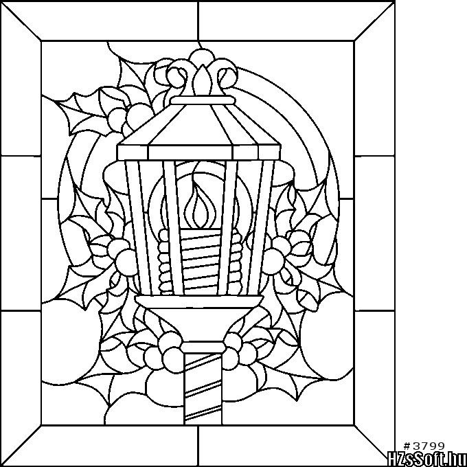 Трафарет для витража на стекле