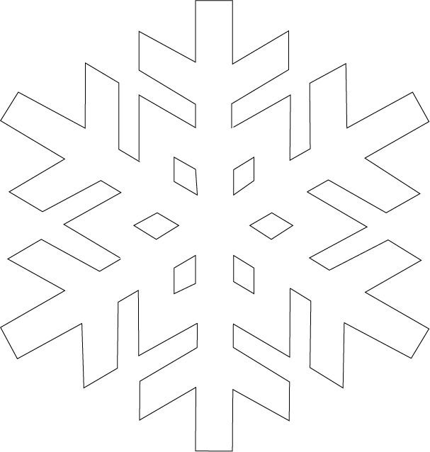 Трафарет «снежинки»