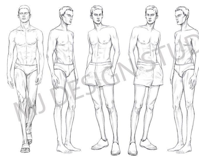Мужская фигура для эскизов