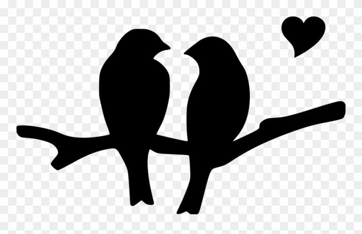 Черный силуэт птицы