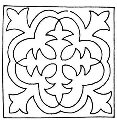 Орнамент в квадрате рисунок