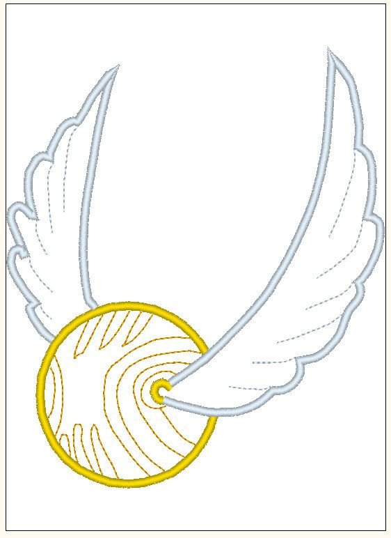 Золотой снитч из Гарри Поттера трафарет